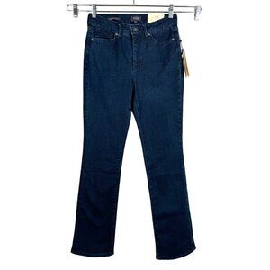 NYDJ Billie Mini Boot Jeans dark wash 90s lift tuck sz 4